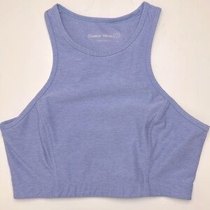 Outdoor Voices Athena Crop Top Halter Back Size Medium Blue